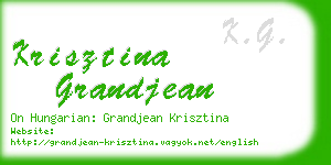 krisztina grandjean business card